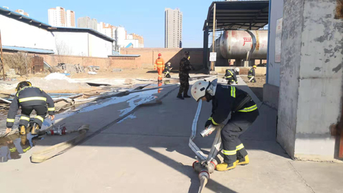 2019年3月12日上党区消防大队到我公司消防演练